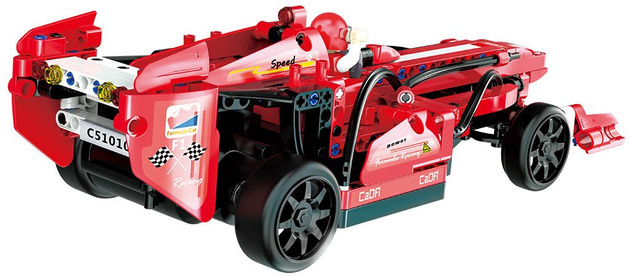 Klocki konstrukcyjne CaDA Auto sportowe czerwony samochód RC 32 cm wyścigówka 317 elementów