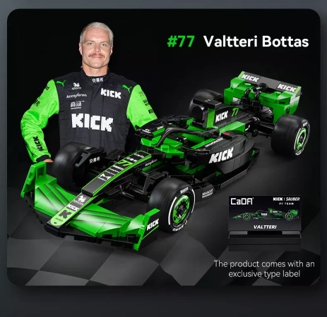 Klocki konstrukcyjne CaDA Auto sportowe wyścigowe F1 Kick Sauber 314 elementów C55032W