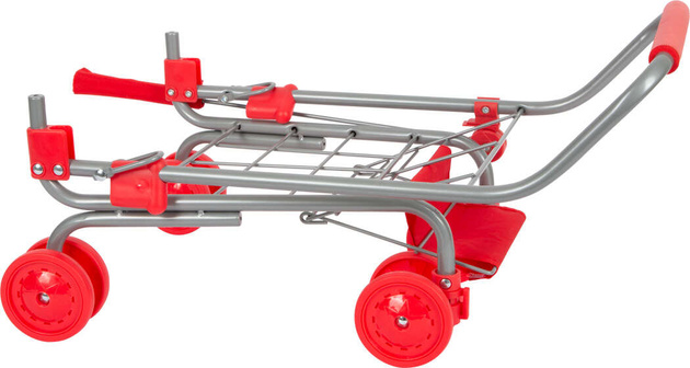 Wózek sklepowy dla dzieci Koszyk z flagą Silver 3+ Small Foot