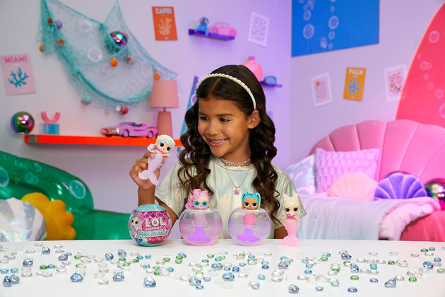 L.O.L. Surprise Mały Zestaw błękitna kula Mermaids laleczka + 8 Niespodzianek