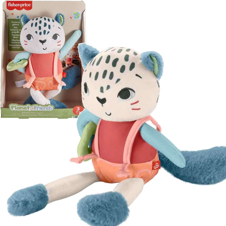 Planet Friends Sensoryczna Przytulanka Pantera Śnieżna + gryzak GRATIS