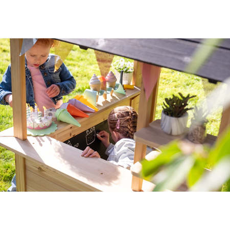 Drewniany domek ogrodowy wielofunkcyjny dla dzieci Hika