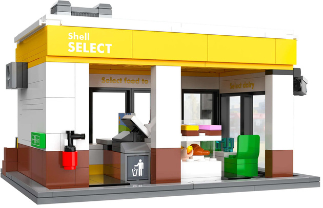 Klocki Konstrukcyjne Zestaw CaDA Shell Stacje paliw, Myjni samochodowe 2519 elementy