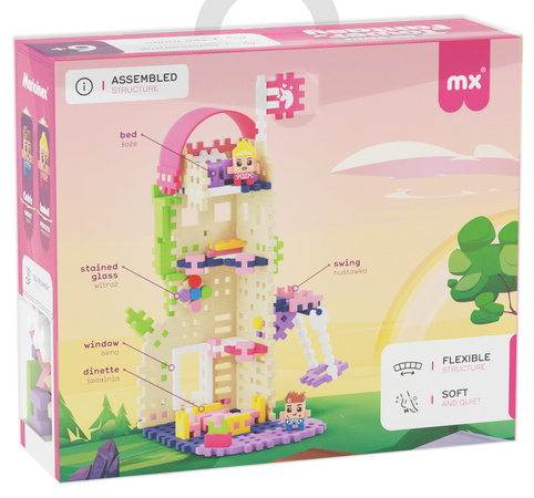 Klocki konstrukcyjne Mini Waffle Wieża Fantazji Księżniczka 148 elementów Marioinex