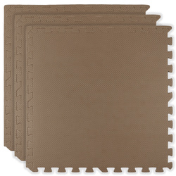 Mata piankowa podłogowa Humbi 180x60 Duże puzzle piankowe wodoodporne bezpieczne 3 szt. Ciemnobeżowa