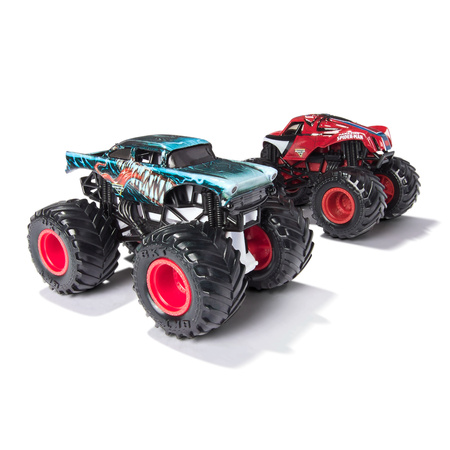 Monster Jam 2 pojazdy Monster Truck 1:64 Venom i Amazing Spider-Man