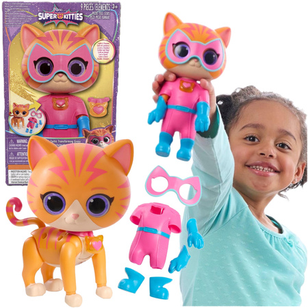 Disney Junior Superkoty Super Kitties Interaktywna Figurka Ginny/Gosia 20 cm + akcesoria Światło Dźwięk