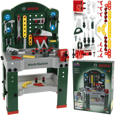 OUTLET Duży warsztat Bosch mini z narzędziami dla dzieci Klein 8580 WADLIWY