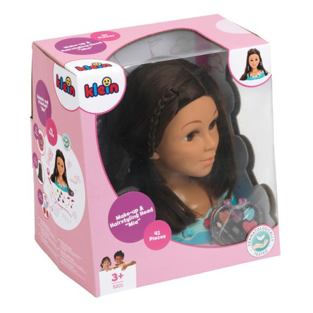 Lalka Duża Głowa do stylizacji czesania włosów Fryzjer Mia+ paletka do makijażu dla dzieci
