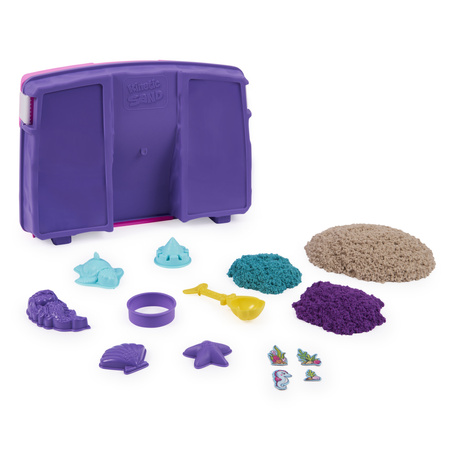 Piasek Kinetyczny Zamek Syrenki Walizka Pałac Kinetic Sand 934g + akcesoria