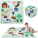 Mata podłogowa edukacyjna 180x90 Grube puzzle piankowe 18 szt. Humbi Farma Wieś Gospodarstwo Zwierzęta domowe