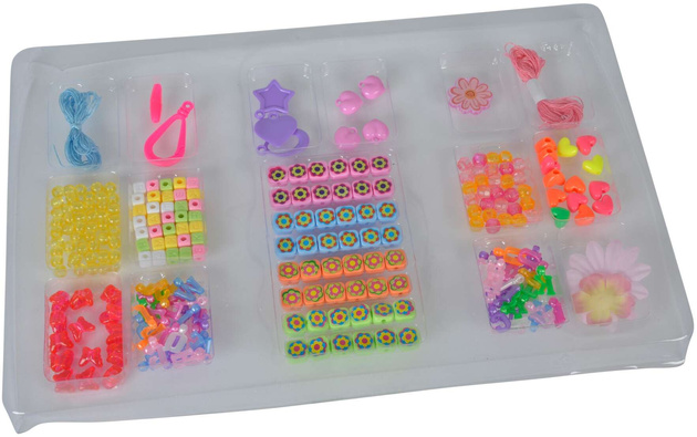 Zestaw Do Robienia Bransoletek Koralik Literki Kwiaty