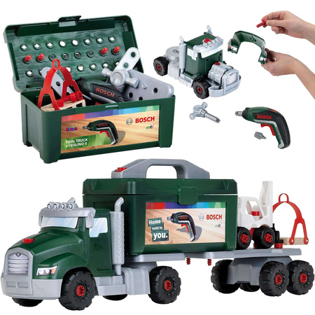 Ciężarówka do skręcania z wkrętarką Bosch dla dzieci 86 elementów Klein