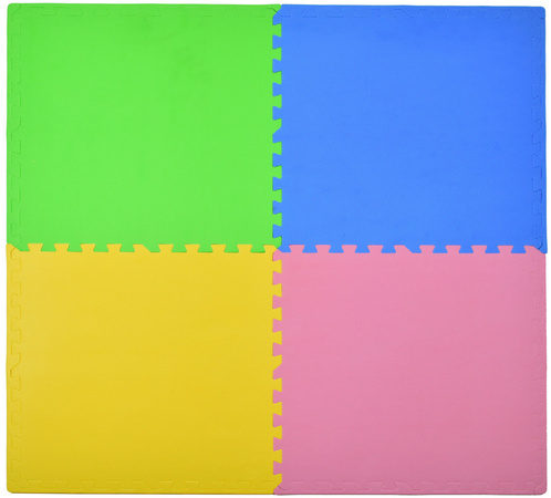 Humbi mata piankowa puzzle piankowe fitness wodoodporne pod basen 16 szt. kolorowa 240 x 240 x 1 cm