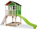 Drewniany domek ogrodowy dla dzieci Loft 700 - zielony