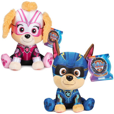 Psi Patrol The Mighty Movie Wielki Film Kosmopieski Maskotki Skye oraz Chase pluszak miękka przytulanka Piesek 23 cm