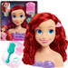 Lalka Głowa do stylizacji czesania włosów Księżniczka Disney Mała Syrenka Ariel Arielka Fryzjer + akcesoria
