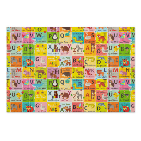 Humbi Gruba Mata Edukacyjna 2W1 z pianki XPE 120x180 alfabet wersja niemiecka