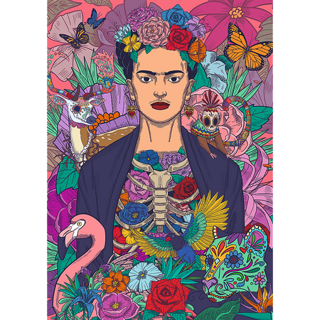 Trefl Puzzle 1000 elementów Frida Kahlo: Kwitnąca dusza