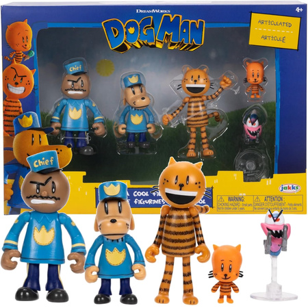 Dog Man Zestaw 5 Figurek kolekcjonerskich 3-8 cm Figurka z Bajki