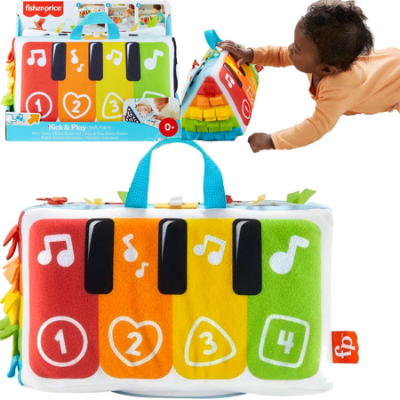 Fisher Price Soft & Play Miękkie Pianino dla niemowląt + gryzak GRATIS