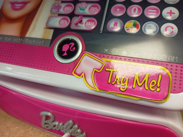 Barbie Kasa Sklepowa skaner banknoty monety WADLIWA