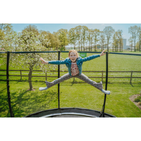 Trampolina ogrodowa z siatką zabezpieczającą Allure Classic 366 cm czarna