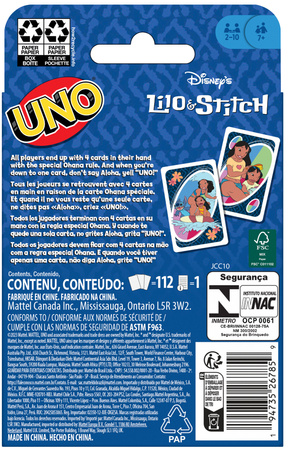 Towarzyska Gra karciana UNO Disney Lilo & Stitch