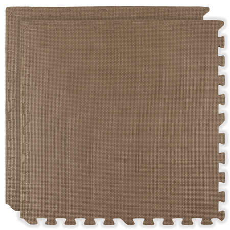 Mata piankowa podłogowa Humbi 120x60 Duże puzzle piankowe wodoodporne bezpieczne 2 szt. Ciemnobeżowy / ciemny beż cappuccino