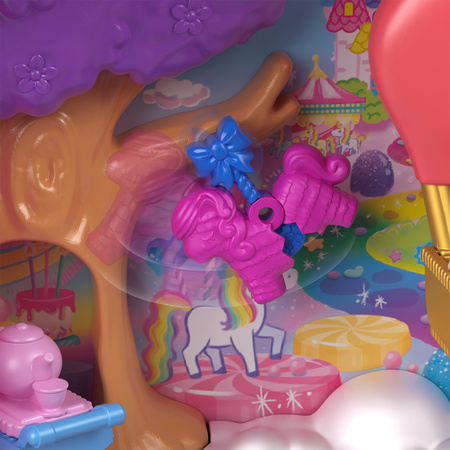 Polly Pocket Zestaw kompaktowy Jednorożcowe Urodziny Unicorn Partyland minilalki figurki i akcesoria