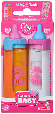 New Born Baby Magiczne butelki dla lalki 2 sztuki