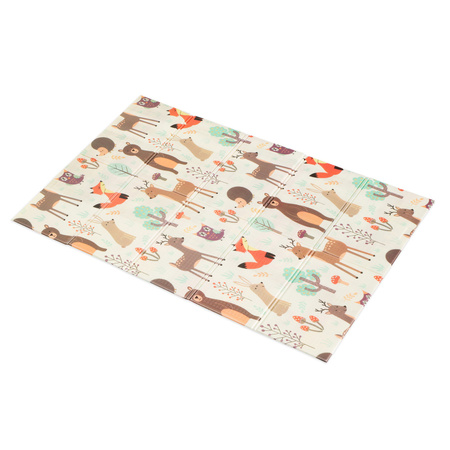 Humbi Dwustronna Składana Mata Edukacyjna z pianki XPE 120x180 Las Uliczki