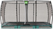 Trampolina ogrodowa z siatką zabezpieczającą do gruntu Allure Premium 214x366 cm zielona