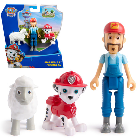 Psi Patrol 3 Figurki Farmer Al I Owca Marshall Zestaw Zatoka Przygód