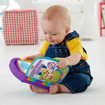 Interaktywna książeczka edukacyjna z wierszykami polski światło/dźwięk + gryzak GRATIS