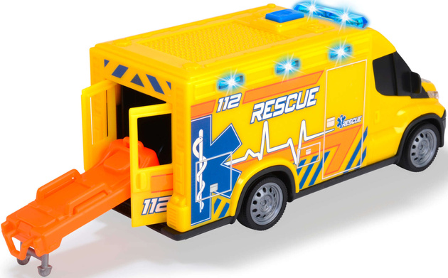 Pojazd Ratunkowy Interaktywna Karetka pogotowia + akcesoria Światło Dźwięk