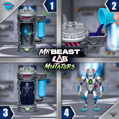 Figurka Mr Beast Lab Mutators w pojemniku Metallic Panther