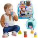 Fisher-Price Sorter Transporter Zestaw klocków z motywem zwierząt + gryzak GRATIS