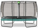 Trampolina ogrodowa z siatką zabezpieczającą na nóżkach Allure Premium 214x366 cm zielona