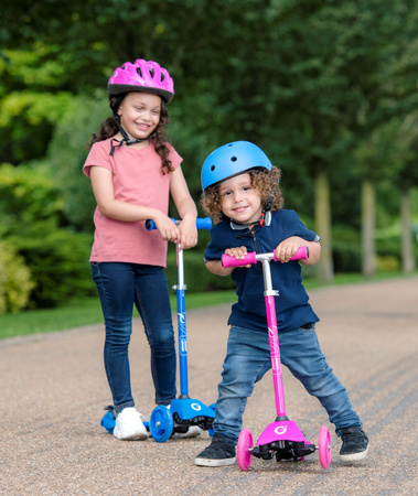 Evo Regulowana Trójkołowa Hulajnoga dla Dzieci 2w1 Jeździk Cruiser z Siedziskiem Niebieski