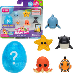 Adopt Me Zestaw 7 elementów 6 figurek stworzenia morskie Into the Sea Mystery Pet