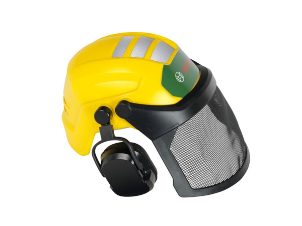 Klein Bosch kask zabawkowy drwala z przyłbicą ochronną i nausznikami