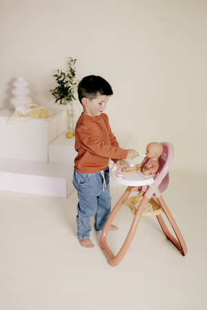 Smoby Baby Nurse Krzesełko do karmienia dla Lalek Zestaw dla Małych Opiekunek