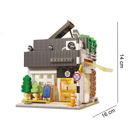 Klocki CaDA Japoński Sklep z Bułeczkami na parze Japanese Steamed Bun Shop + kawiarnia Summer Breeze Coffee Shop LED 2224 el.