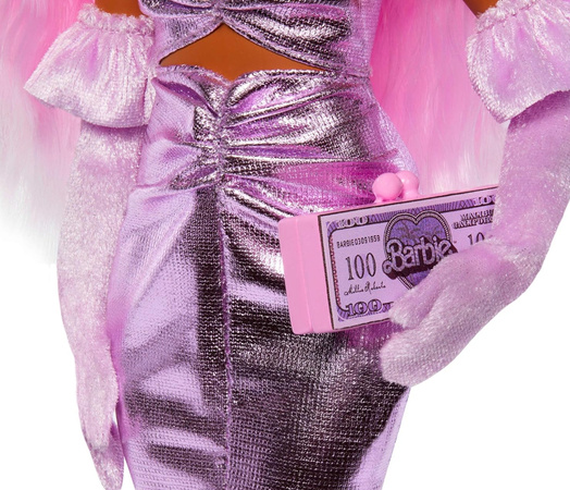Barbie Lalka Kolekcjonerska Deluxe Style w Różowej Błyszczącej Kreacji