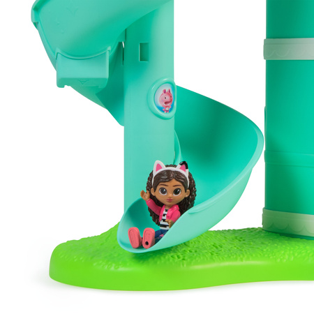 Koci Domek Gabi Film Duży Interaktywny Zestaw Wielki Domek z windą i laleczką, maskotka Kiciuś Panduś i Opaska na głowę z kocimi uszami