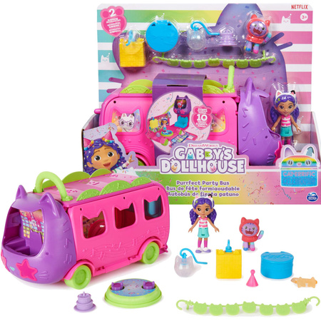 Koci Domek Gabi Imprezowy Autobus bus laleczka Gabby figurka DJ Kocimiętka i akcesoria