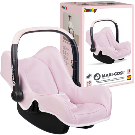 Nosidełko fotelik samochodowy 2w1 dla lalek długości do 42 cm Maxi Cosi różowe