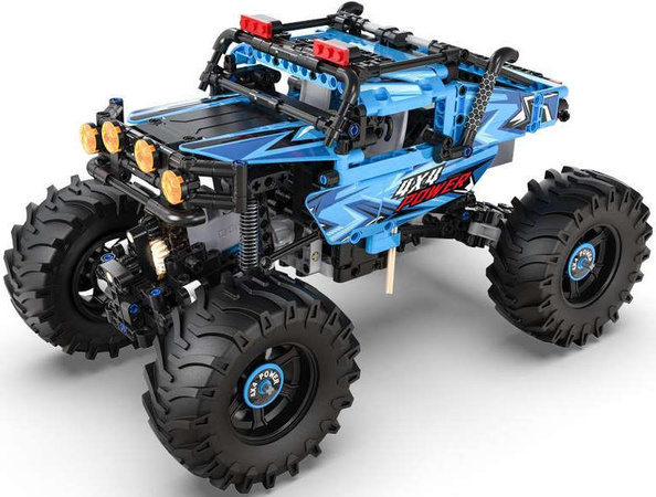 Zestaw CaDA Klocki Zdalnie sterowane Niebieski Monster Truck 699 el. i Pojazd Blue Knight-500 325 el.