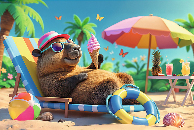 Puzzle Trefl Relaks w stylu kapibary 100 elementów 5+